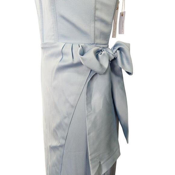 V. Chapman June Corset Wrap Tie Dress Size 4 NWT Kentucky Blue Strapless $415 - Picture 7 of 12